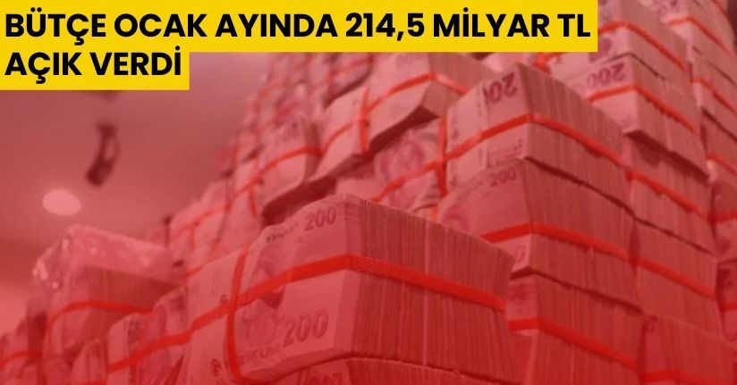 Bütçe Ocak ayında 214,5 milyar TL açık verdi
