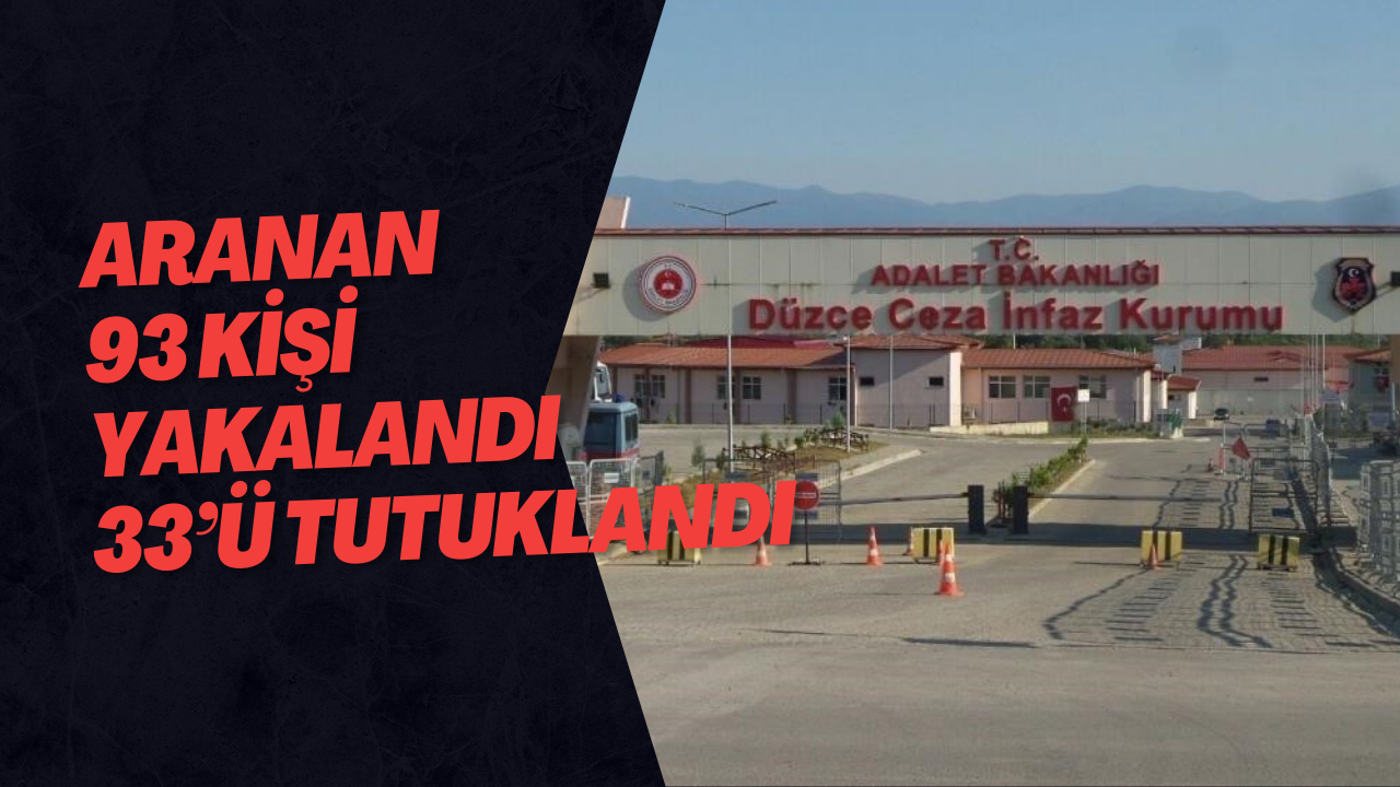 Aranan 93 Kişi Yakalandı 33’ü Tutuklandı