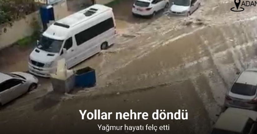 Kısa süren yağmur hayatı felç etti