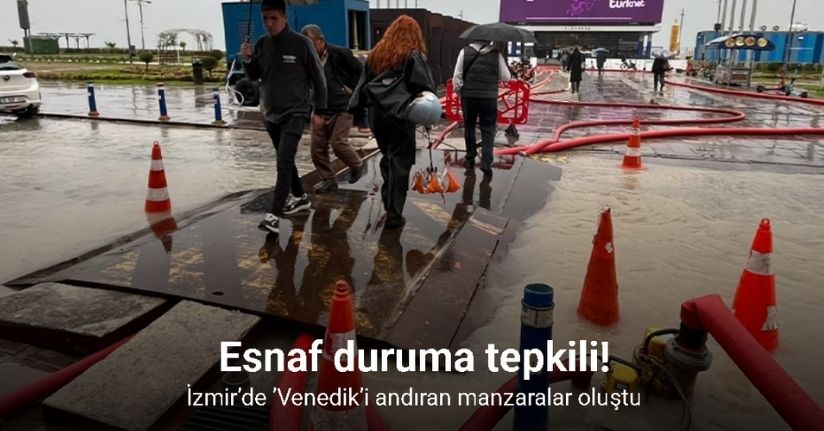 İzmir’de ’Venedik’i andıran manzaralar oluştu