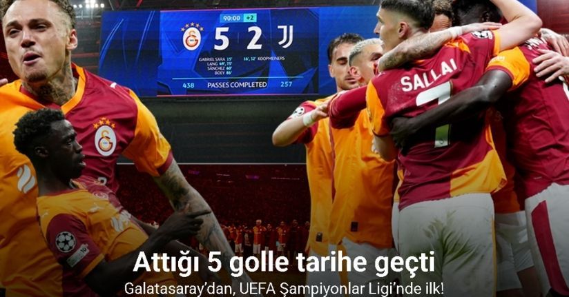 Galatasaray’dan, UEFA Şampiyonlar Ligi’nde ilk