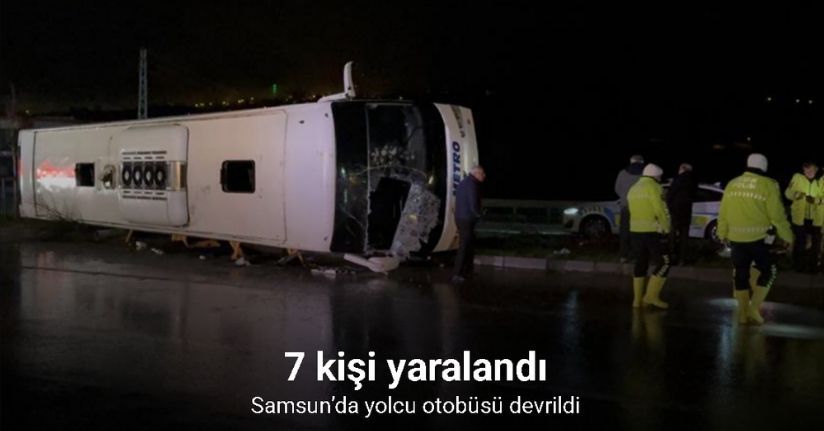 Samsun’daki otobüs kazasında yaralı sayısı 7’ye çıktı