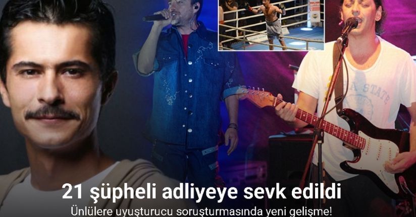 Uyuşturucu operasyonunda gözaltına alınan ünlüler adliyeye sevk edildi