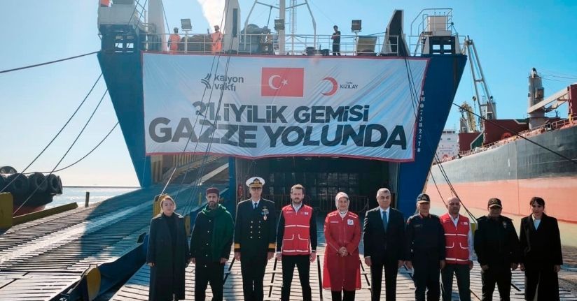 En büyük iyilik gemisi, Gazze’ye uğurlandı