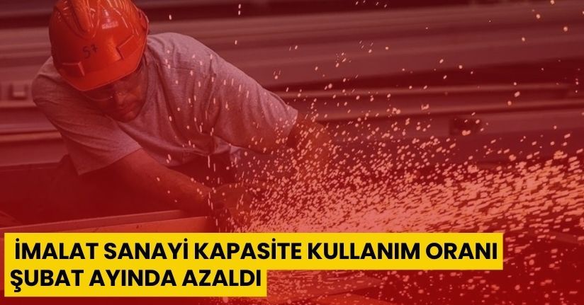 İmalat sanayi kapasite kullanım oranı Şubat ayında azaldı