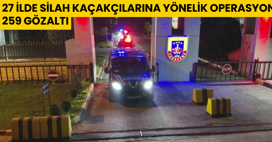 27 ilde silah kaçakçılarına yönelik operasyon; 259 gözaltı