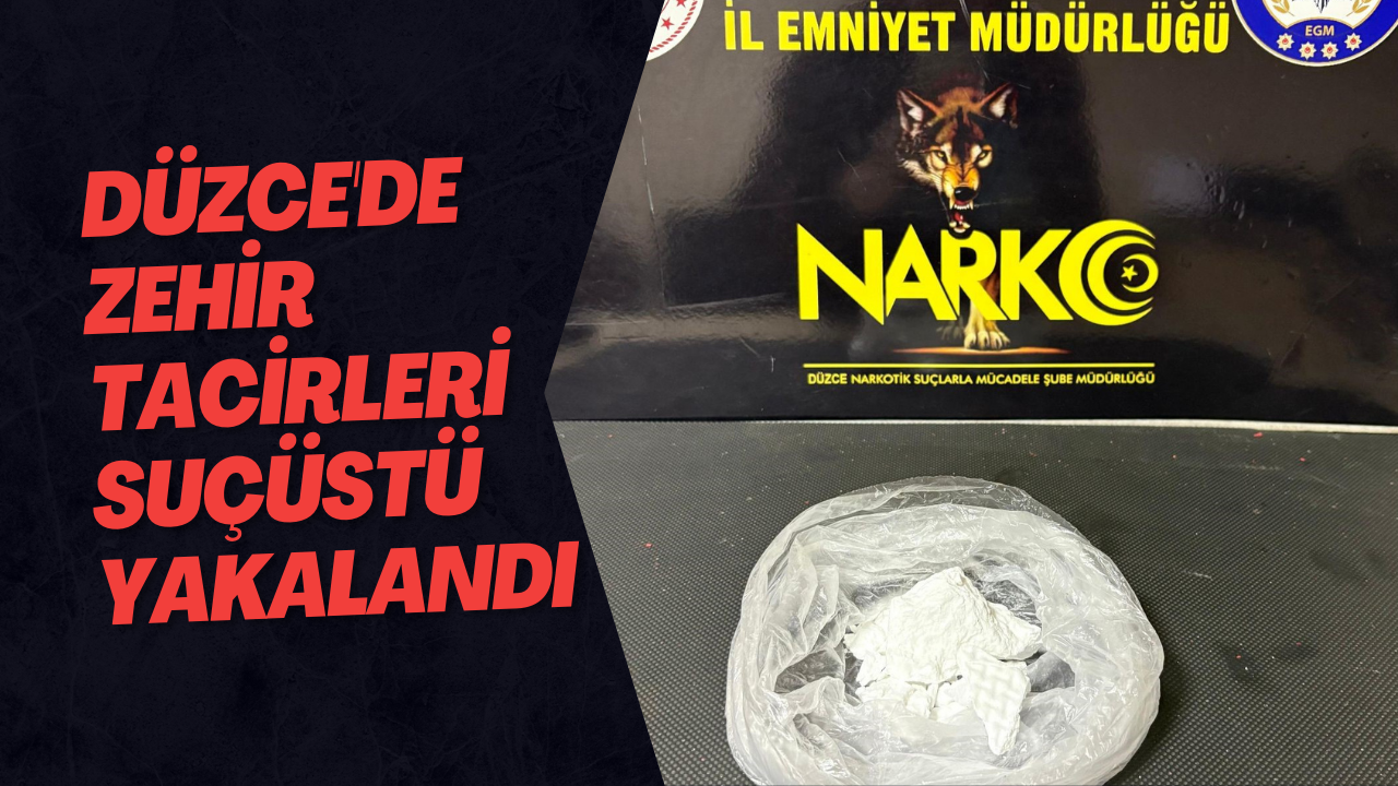 Düzce'de Zehir Tacirleri Suçüstü Yakalandı