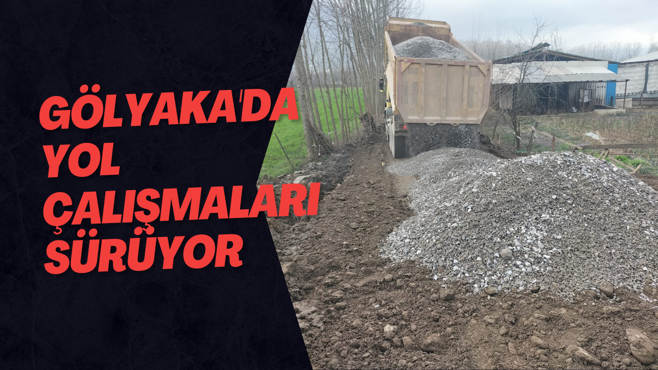 Gölyaka'da Yol Çalışmaları Sürüyor
