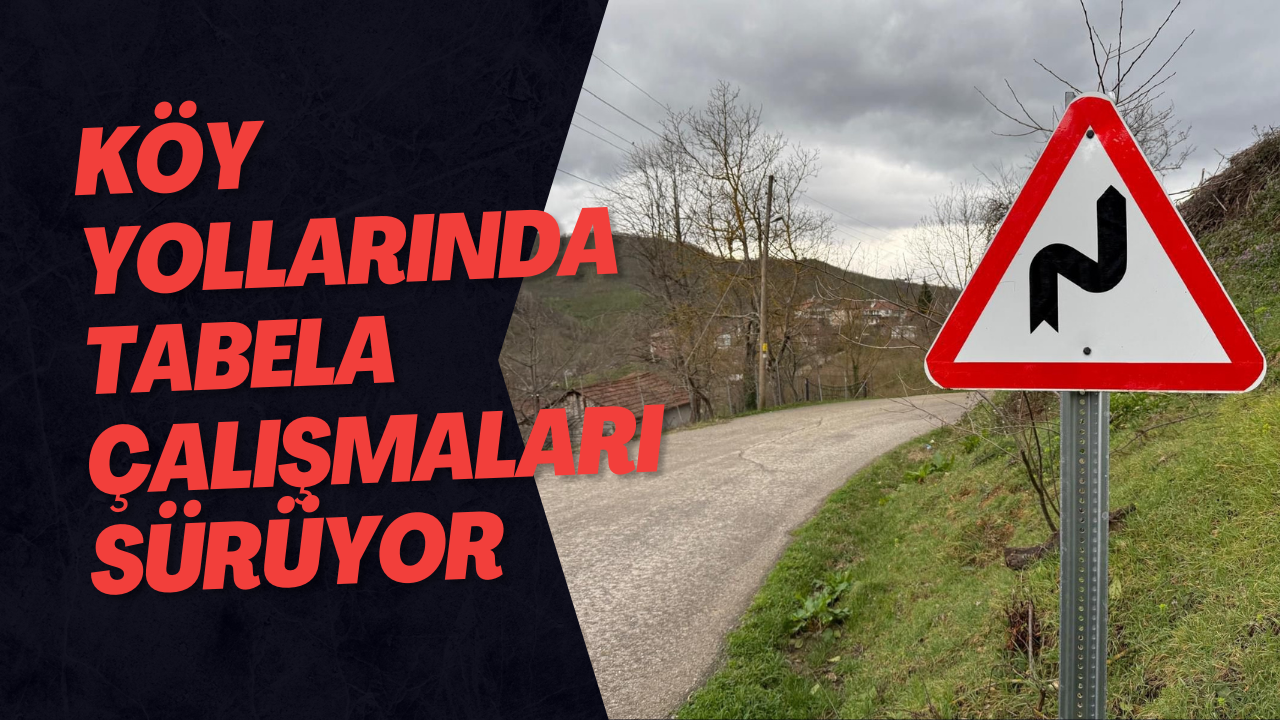 Köy Yollarında Tabela Çalışmaları Sürüyor