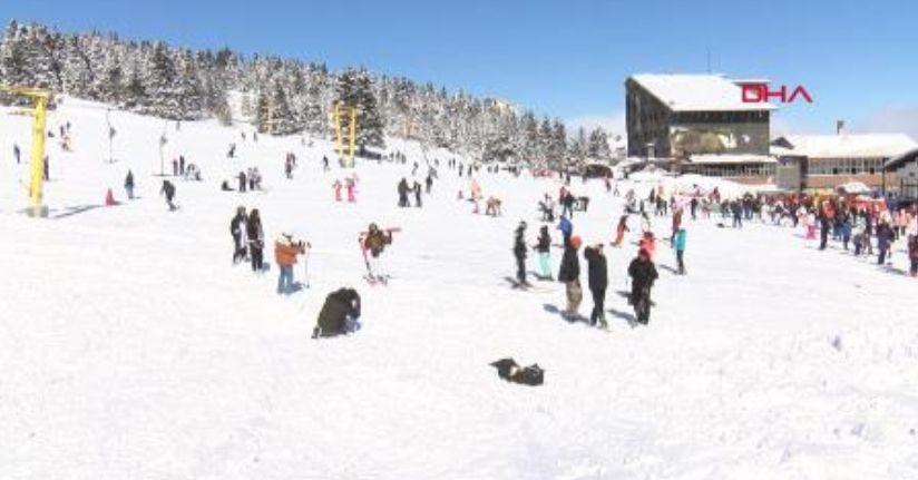 Uludağ'da hafta sonu yoğunluğu