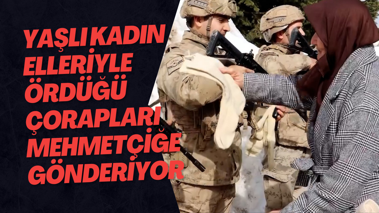 Yaşlı Kadın Elleriyle Ördüğü Çorapları Mehmetçiğe Gönderiyor
