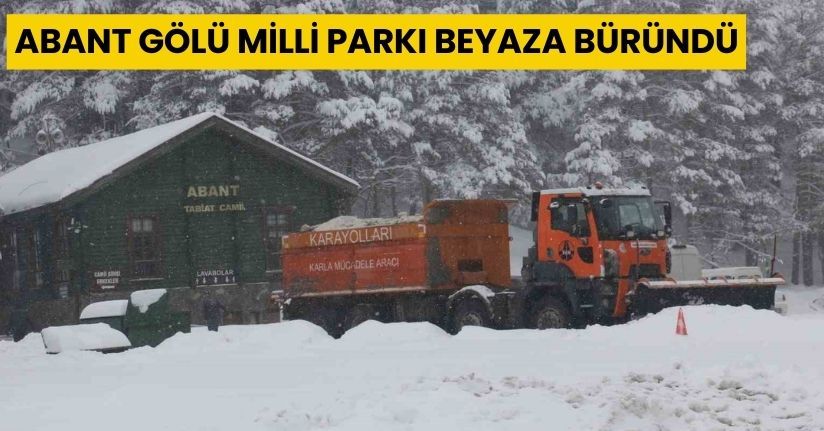 Abant Gölü Milli Parkı beyaza büründü
