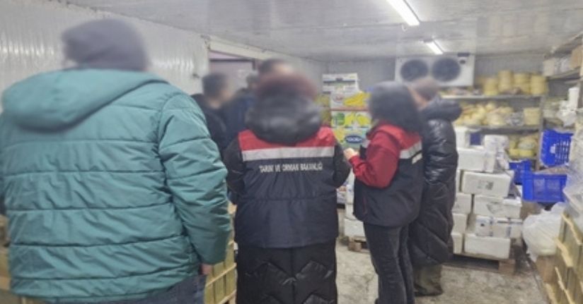 Rize’de bir depoda mevzuata ve tüketime aykırı 9 ton 750 kilo gıdaya el konuldu