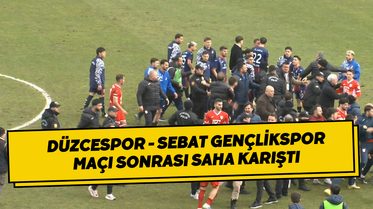 Düzcespor - Sebat Gençlikspor Maçı Sonrası Saha Karıştı