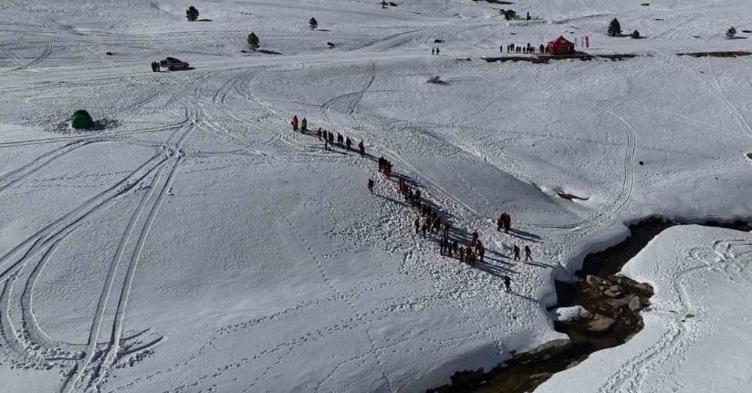Uludağ’da nefes kesen çığ tatbikatı