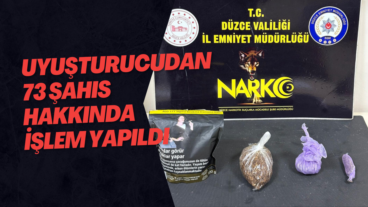 Uyuşturucudan 73 Şahıs Hakkında İşlem Yapıldı