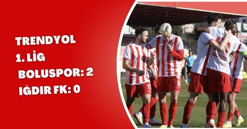 Trendyol 1. Lig: Boluspor: 2 - Iğdır FK: 0