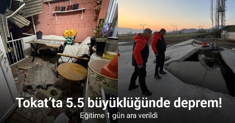 Tokat’ta 5.5 büyüklüğünde deprem