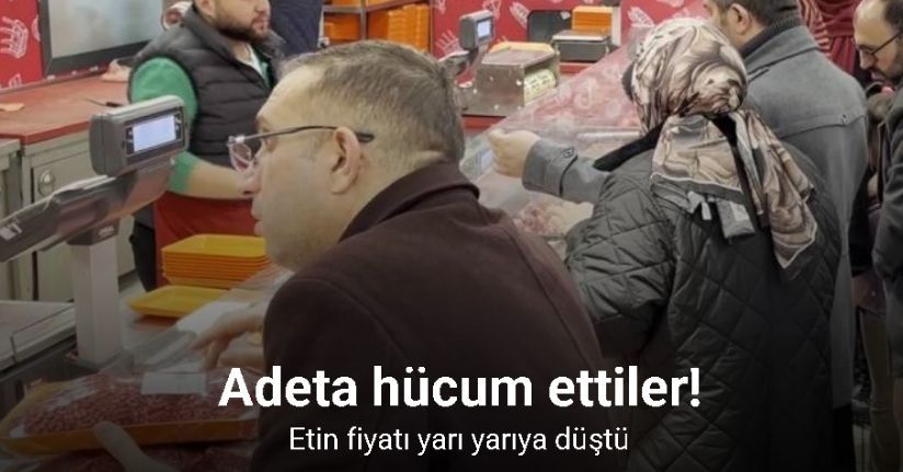 Fiyatı yarı yarıya düşen ete hücum ettiler