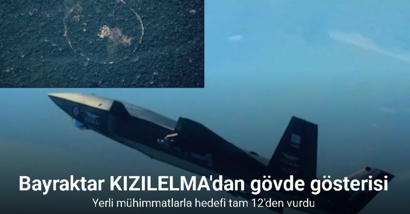 Bayraktar KIZILELMA LGK-82 ve TEBER-82 mühimmatlarıyla hedefi tam isabetle vurdu