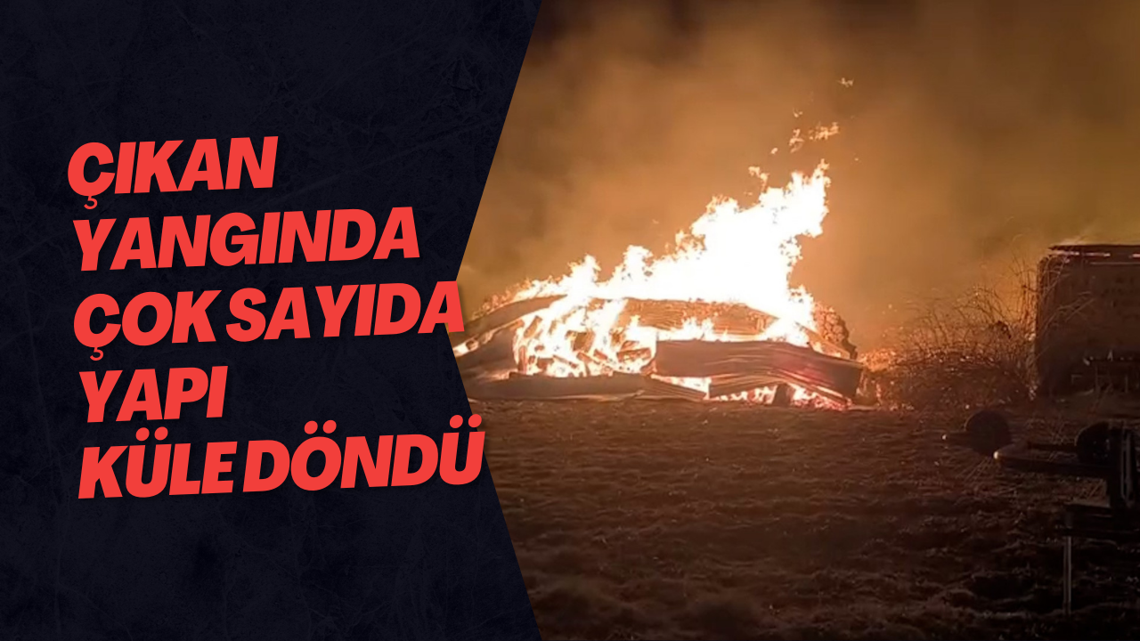 Çıkan Yangında Çok Sayıda Yapı Küle Döndü