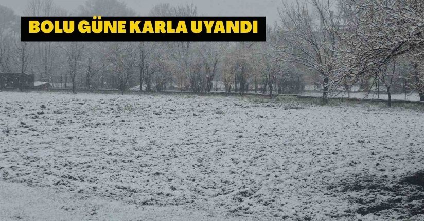 Bolu güne karla uyandı