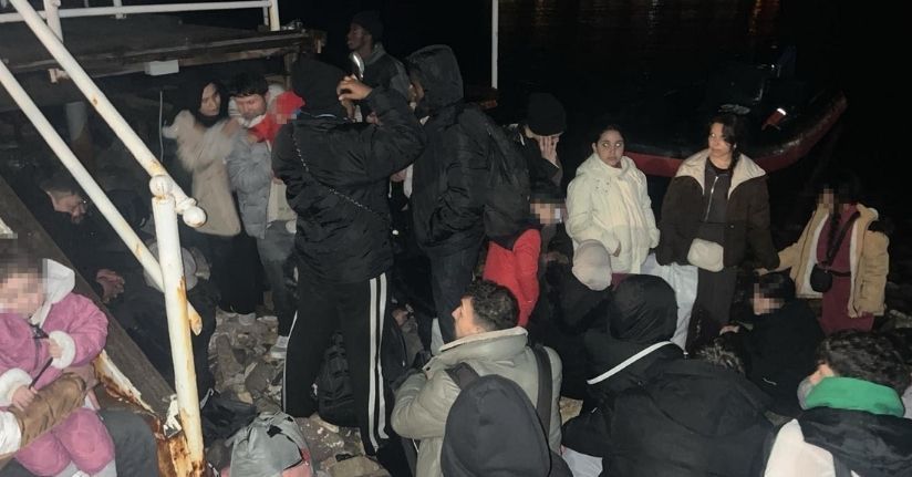 Bodrum'da 33 kaçak göçmen 3 göçmen kaçakçısı yakalandı