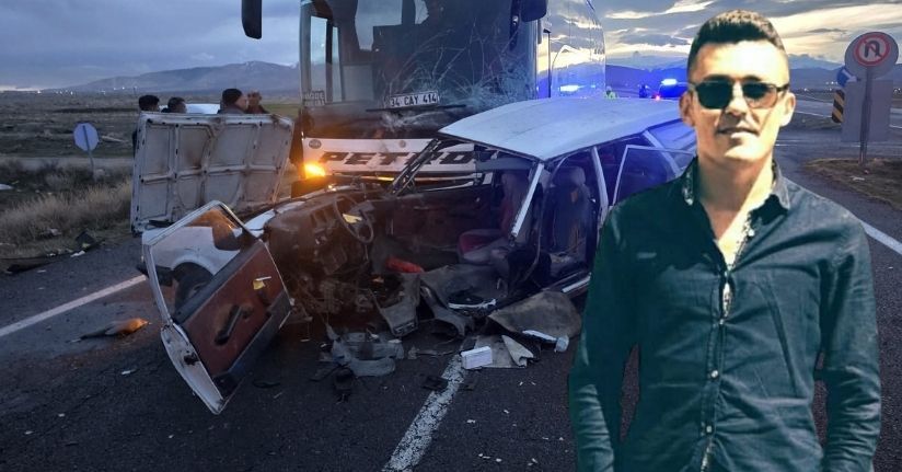 Yolcu otobüsüyle otomobil çarpıştı: 1 ölü, 2 ağır yaralı