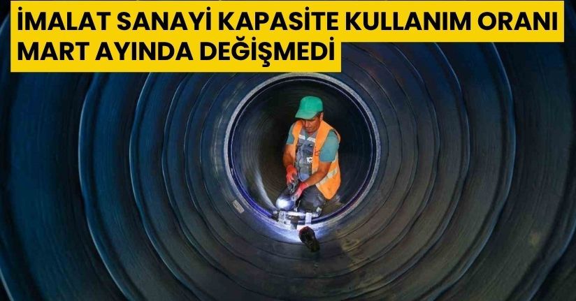 İmalat sanayi kapasite kullanım oranı Mart ayında değişmedi