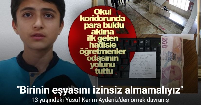 Okul koridorunda para buldu, aklına ilk gelen hadisle öğretmenler odasının yolunu tuttu