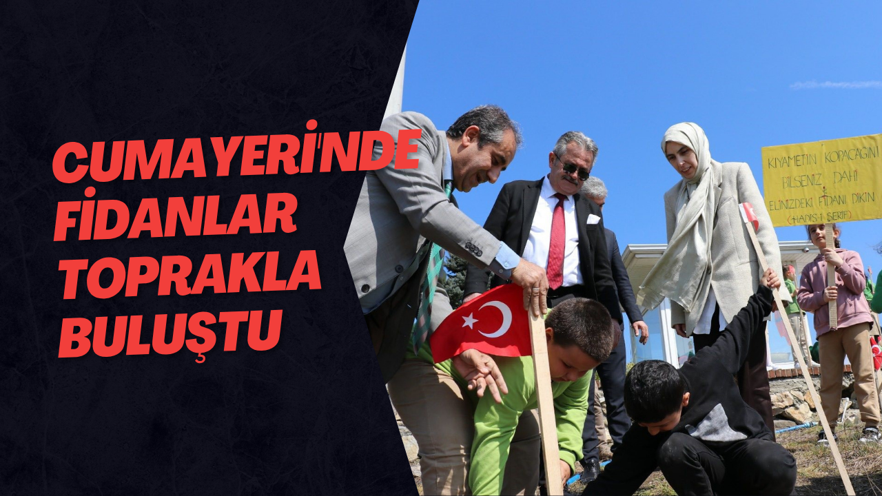 Cumayeri'nde Fidanlar Toprakla Buluştu