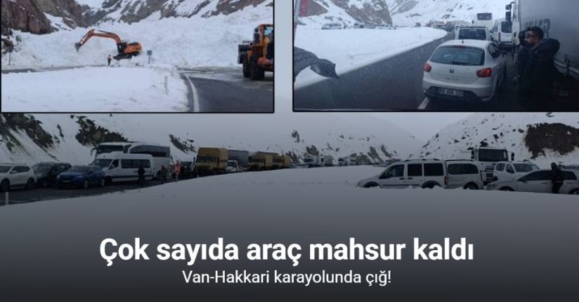 Van-Hakkari karayolunda çığ: Çok sayıda araç mahsur kaldı