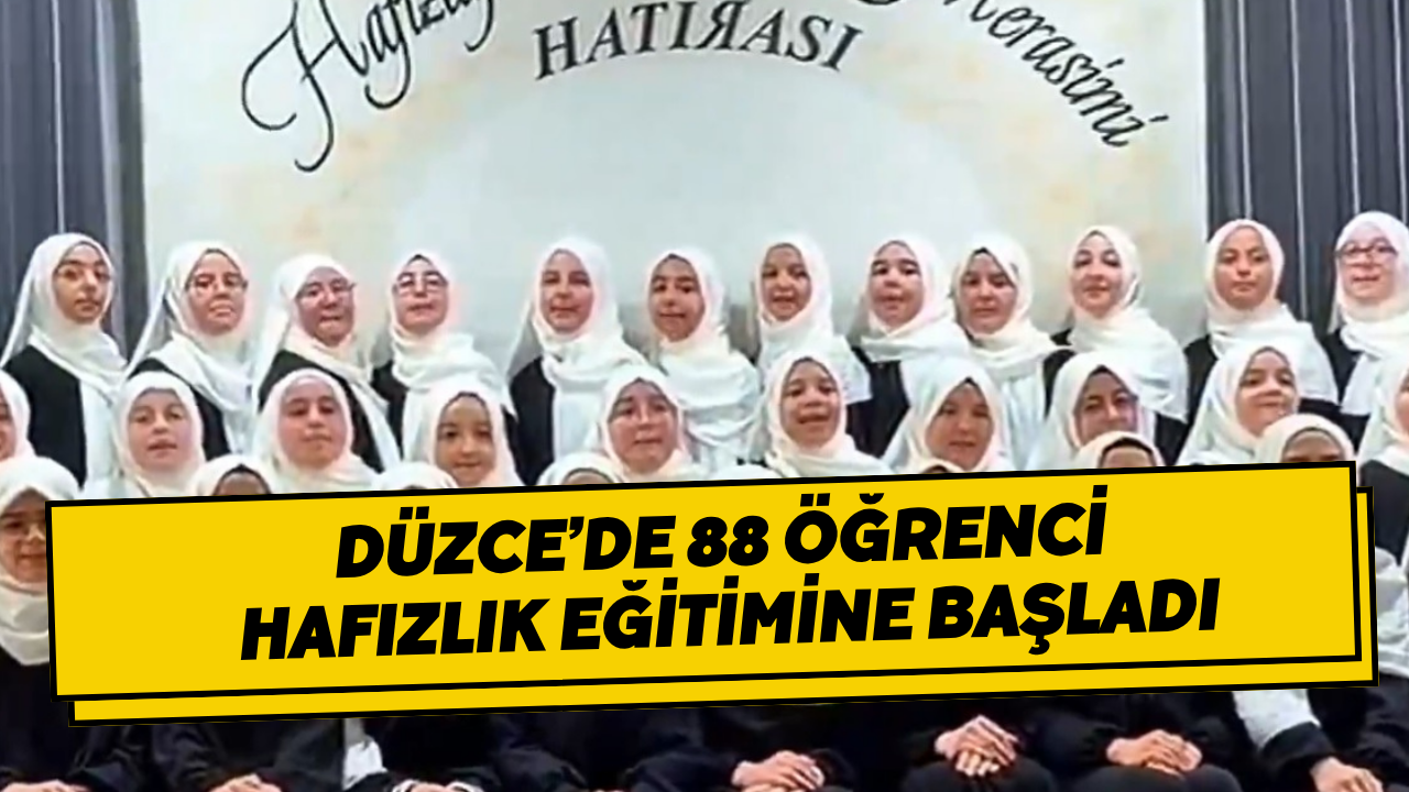 Düzce’de 88 Öğrenci Hafızlık Eğitimine Başladı