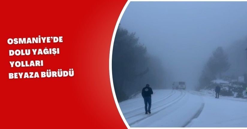 Osmaniye’de dolu yağışı yolları beyaza bürüdüOsmaniye’de dolu yağışı yolları beyaza bürüdü