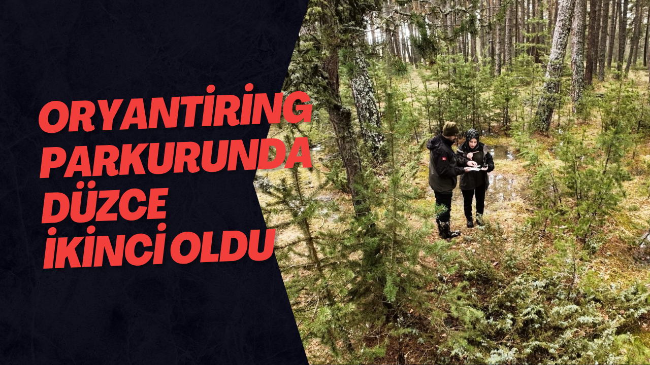 Oryantiring Parkurunda Düzce İkinci Oldu