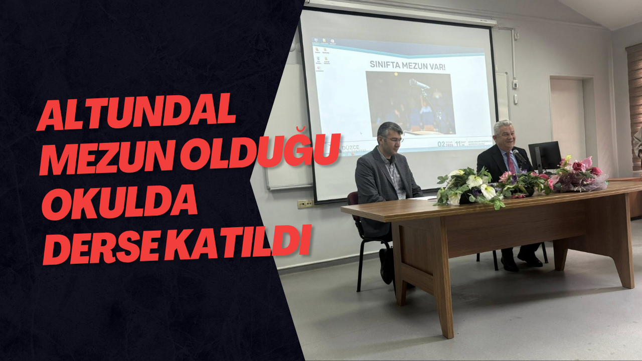 Altundal Mezun Olduğu Okulda Derse Katıldı