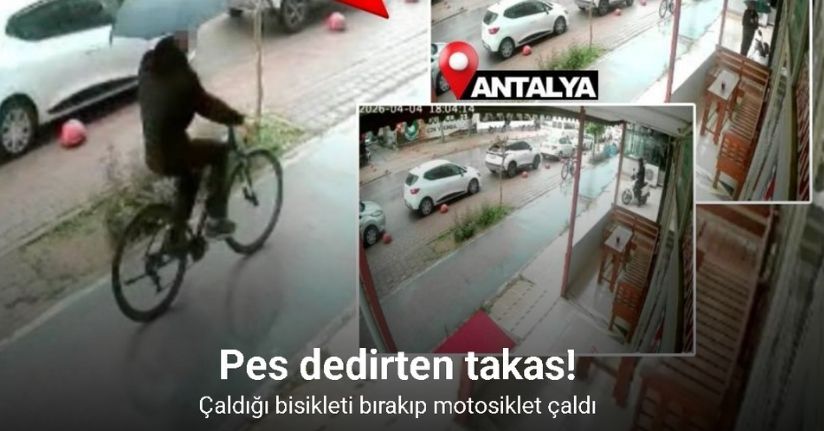 Hırsızdan pes dedirten takas: Çaldığı bisikleti bırakıp motosiklet çaldı