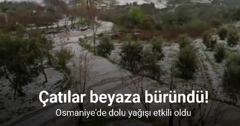 Osmaniye’de dolu yağışı