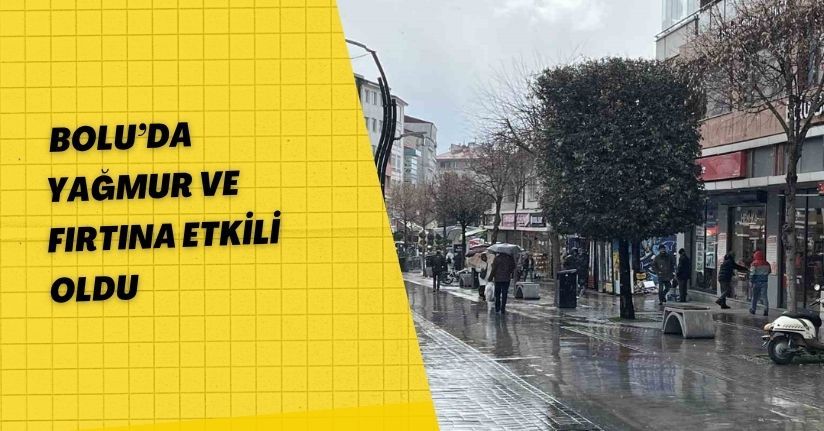 Bolu’da yağmur ve fırtına etkili oldu
