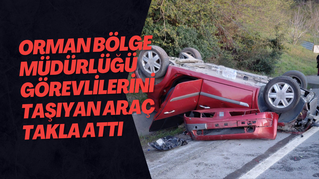 Orman Bölge Müdürlüğü Görevlilerini Taşıyan Araç Takla Attı