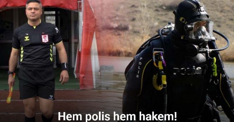 Polis ve futbol hakemi olan Seyfettin Ünal, 20 yılı aşkındır iki mesleği bir arada yapıyor