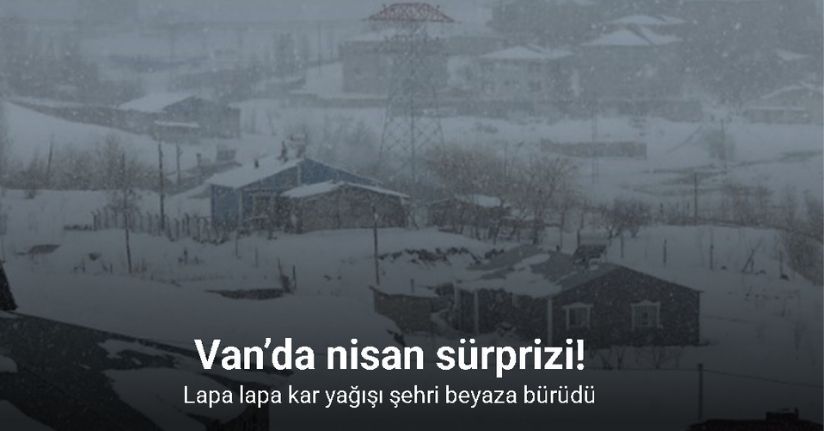 Van’da nisan sürprizi: Lapa lapa kar yağışı şehri beyaza bürüdü