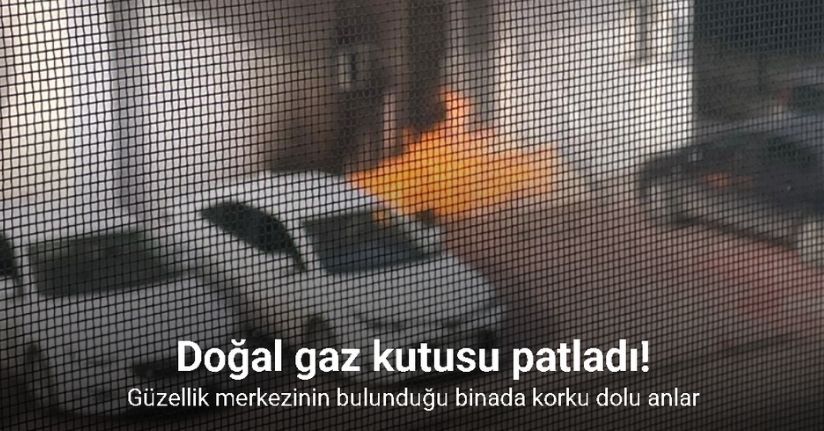 Güzellik merkezinin bulunduğu binada korku dolu anlar