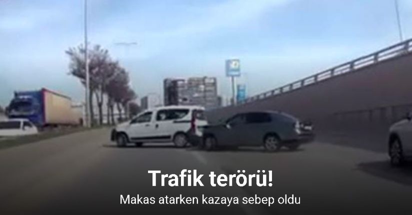 Makas atarken kazaya sebep oldu... O anlar kamerada