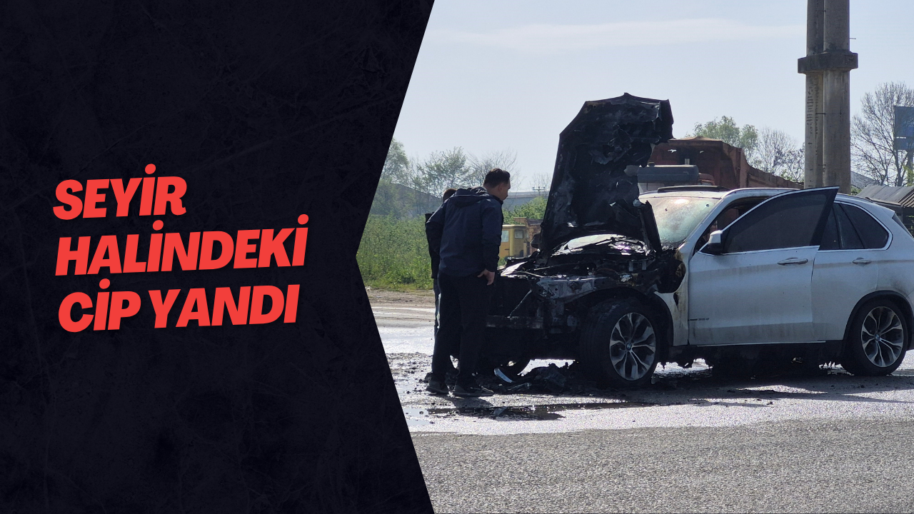 Seyir Halindeki Cip Yandı