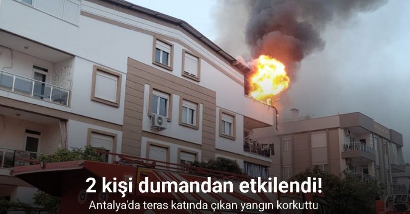 Teras katında çıkan yangın korkuttu