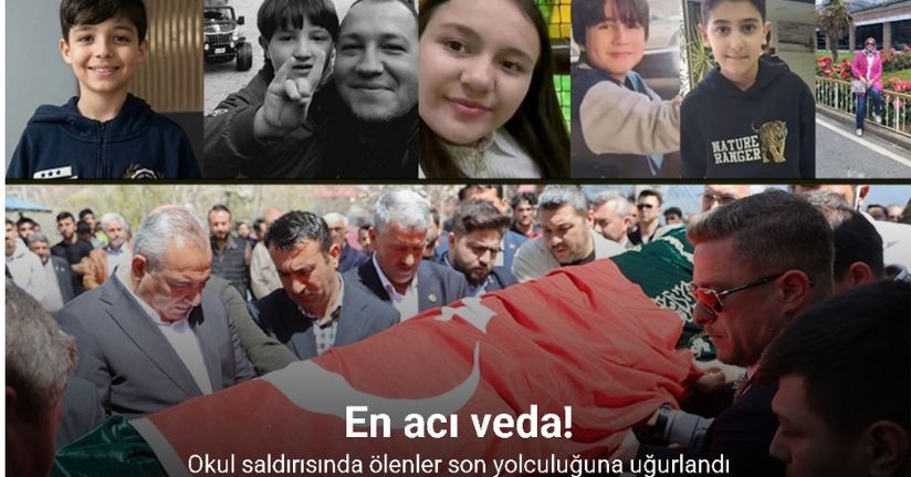 Okul saldırısında ölenler son yolculuğuna uğurlandı