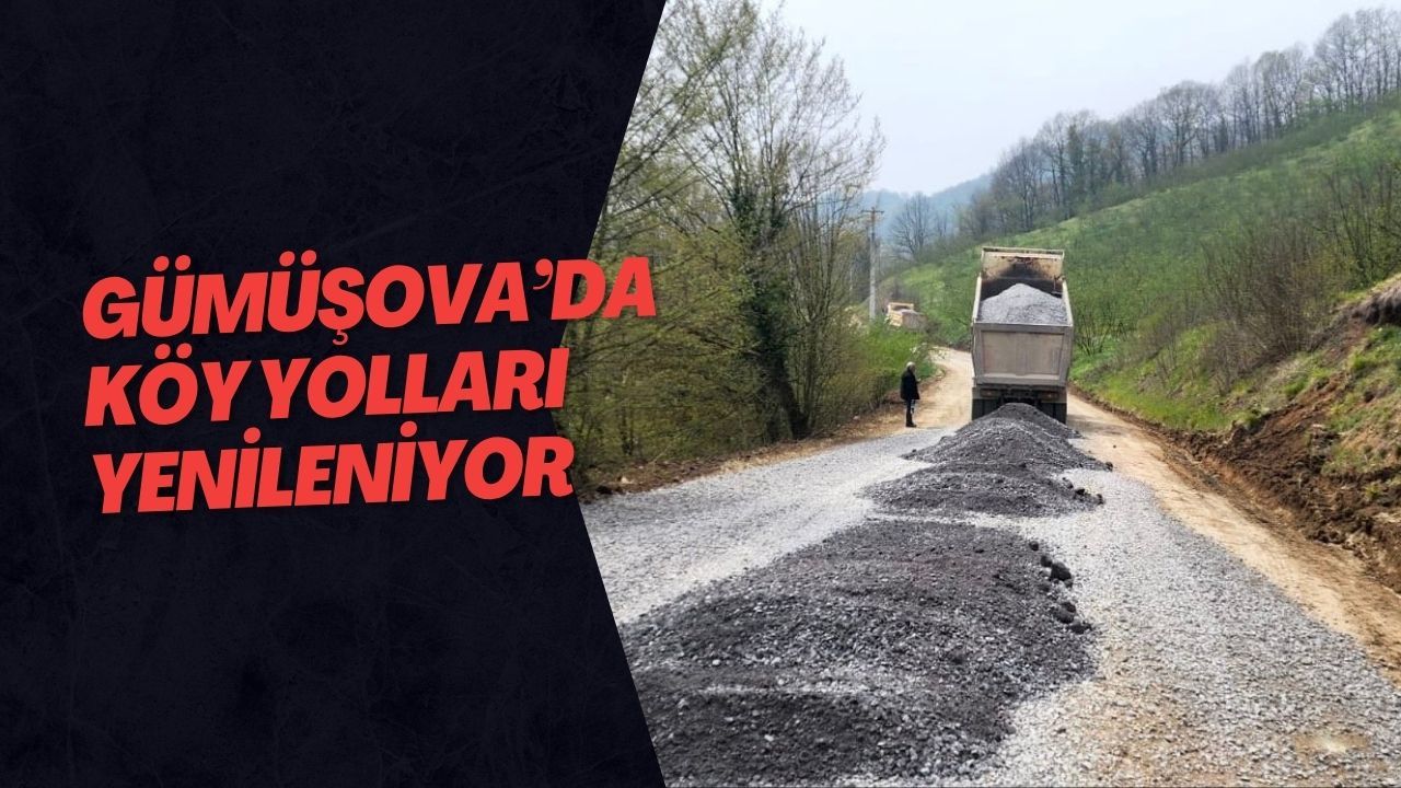 Gümüşova’da Köy Yolları Yenileniyor