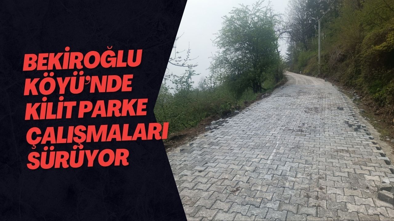 Bekiroğlu Köyü’nde Kilit Parke Çalışmaları Sürüyor
