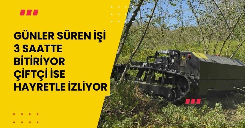 Günler süren işi 3 saatte bitiriyor, çiftçi ise hayretle izliyor